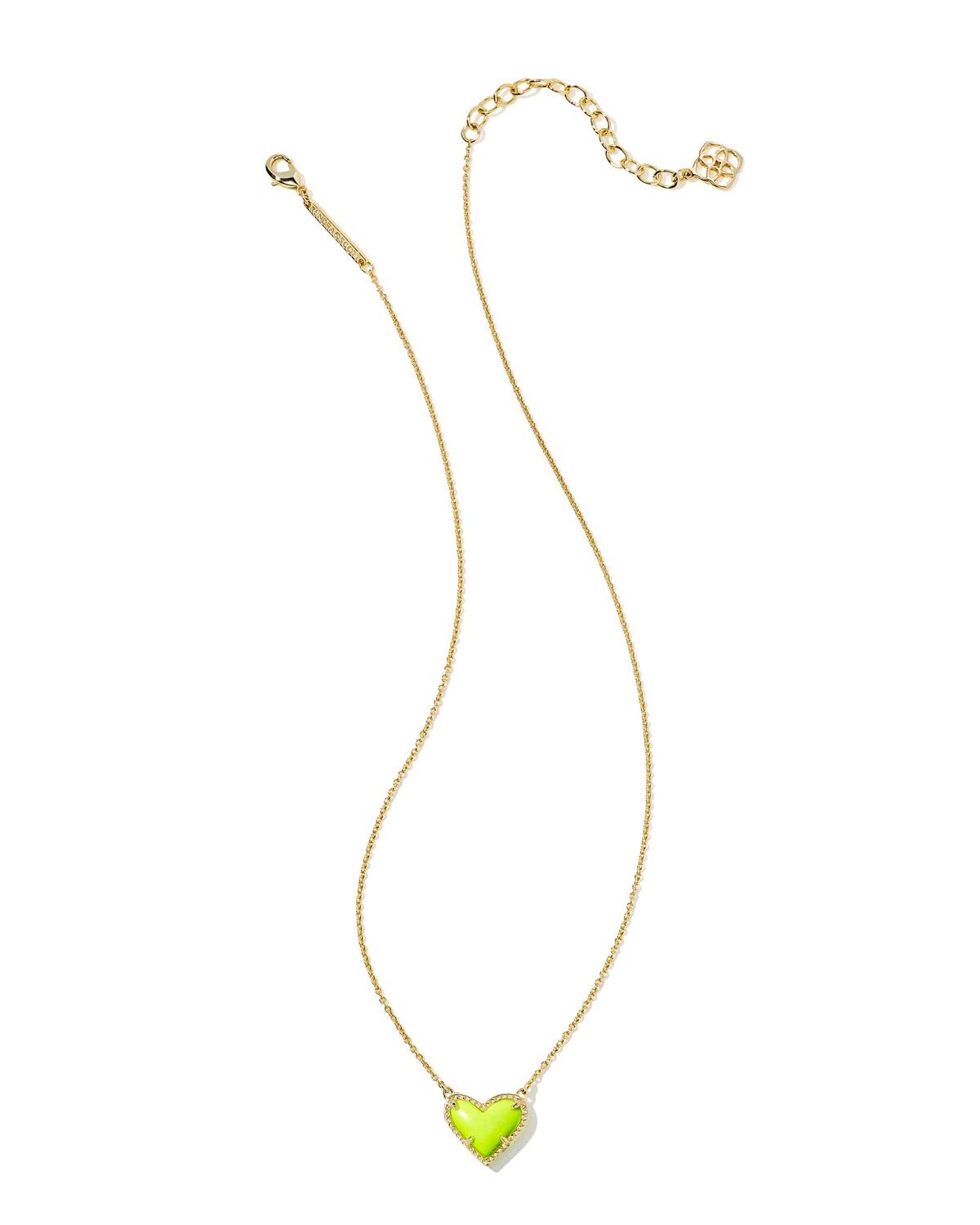 Kendra Scott Ari Heart Adjustable Length Pendant Necklace
