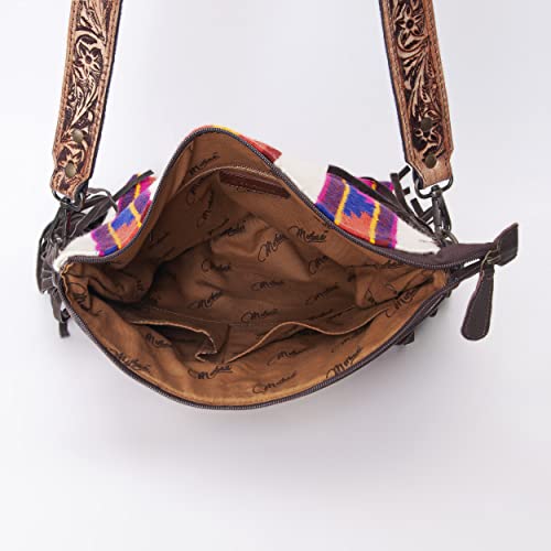 Women Natural Cowhide Leather Crossbody Bag