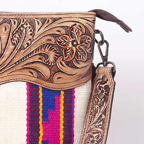 Women Natural Cowhide Leather Crossbody Bag
