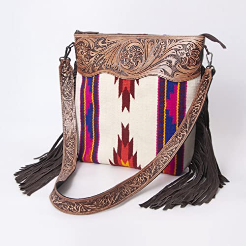 Women Natural Cowhide Leather Crossbody Bag