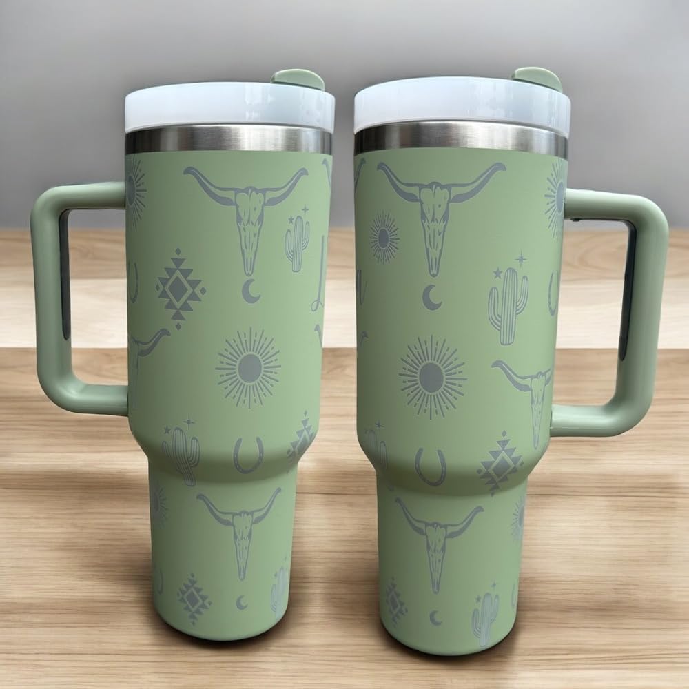 Western Engraved 40oz Tumbler