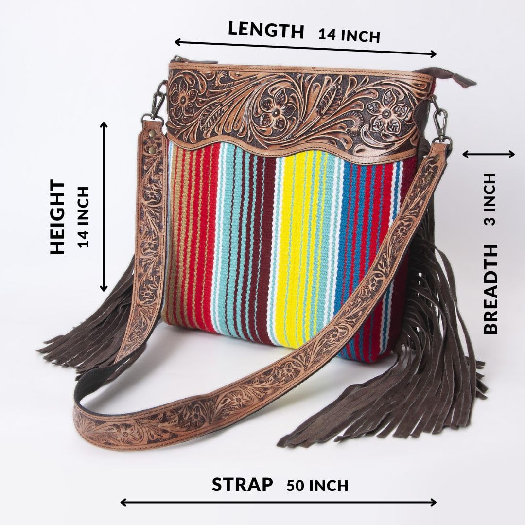 Women Natural Cowhide Leather Crossbody Bag