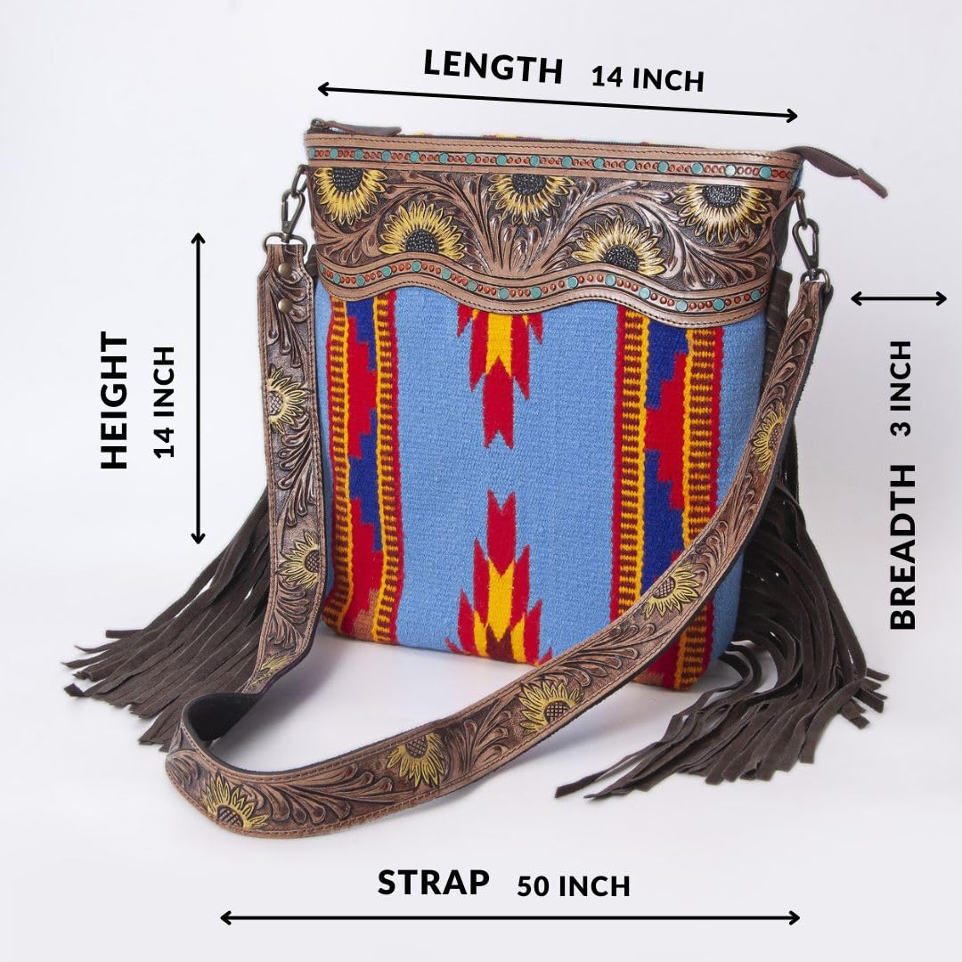 Women Natural Cowhide Leather Crossbody Bag