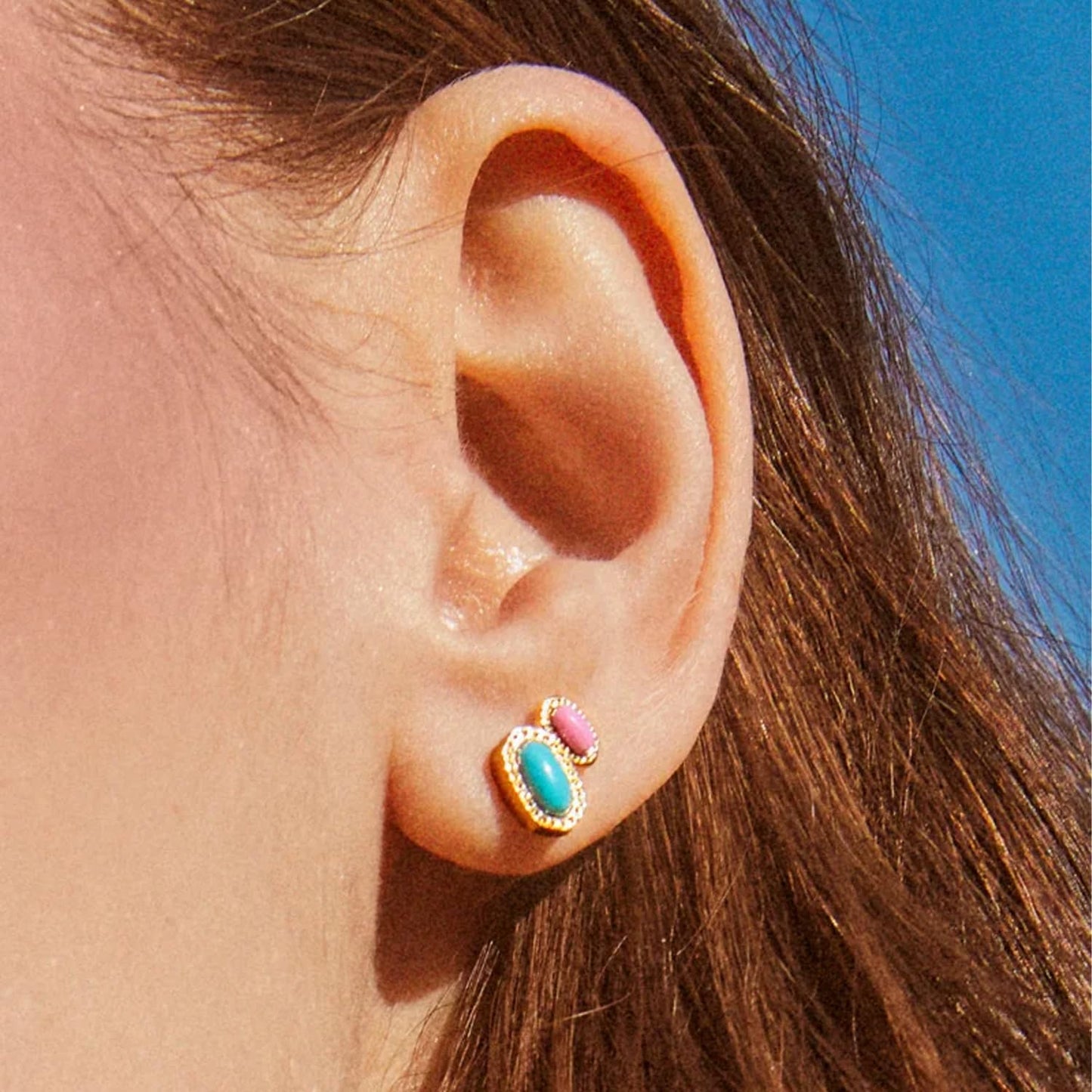 Kendra Scott Mini Ellie 14k Gold-Plated Stud Earrings, Fashion Jewelry for Women