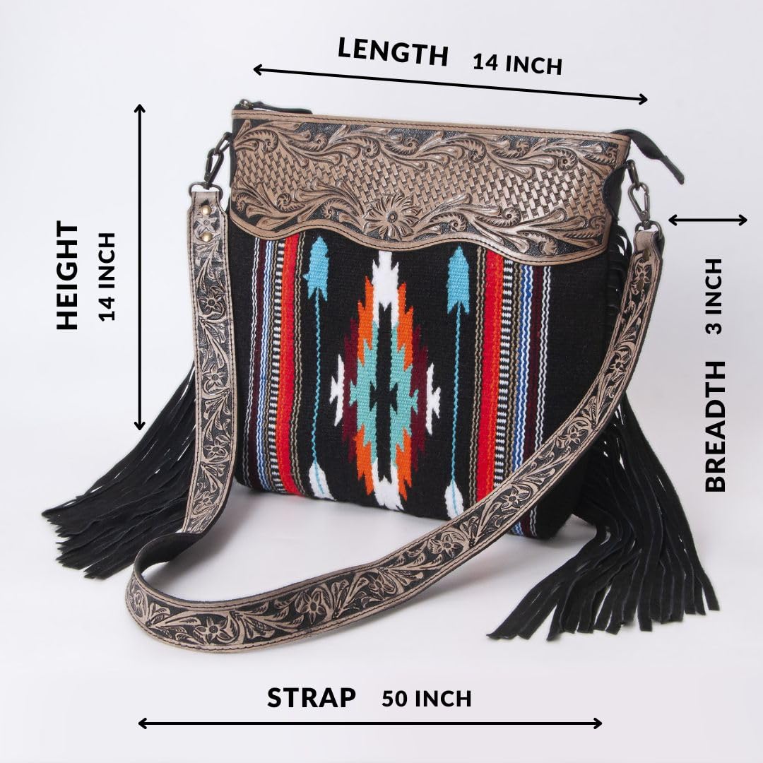 Women Natural Cowhide Leather Crossbody Bag