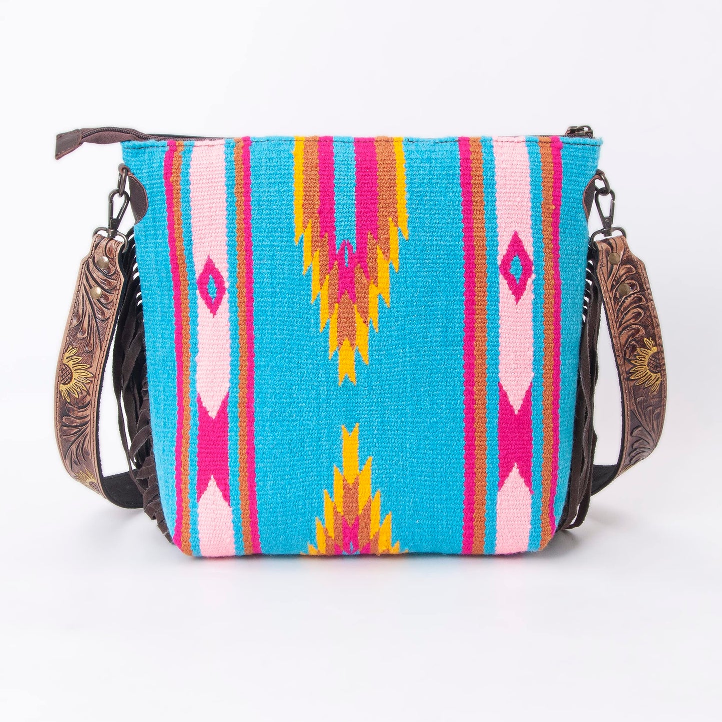 Women Natural Cowhide Leather Crossbody Bag