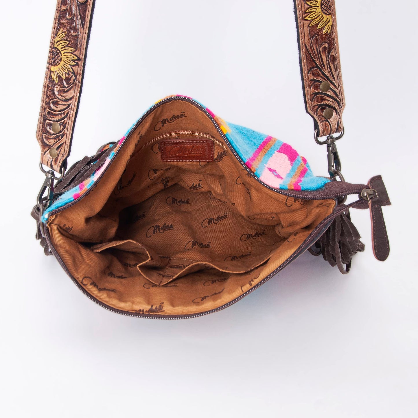 Women Natural Cowhide Leather Crossbody Bag