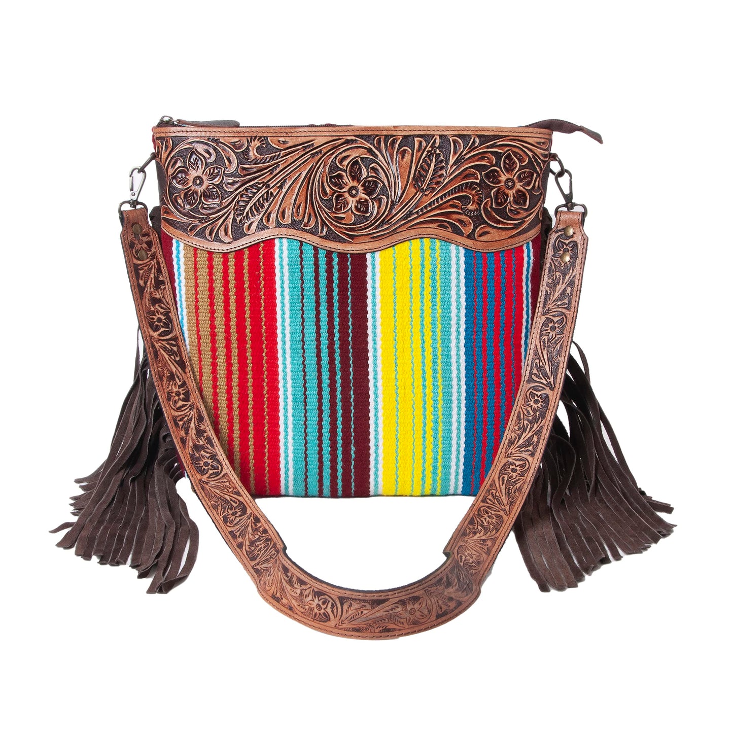 Women Natural Cowhide Leather Crossbody Bag