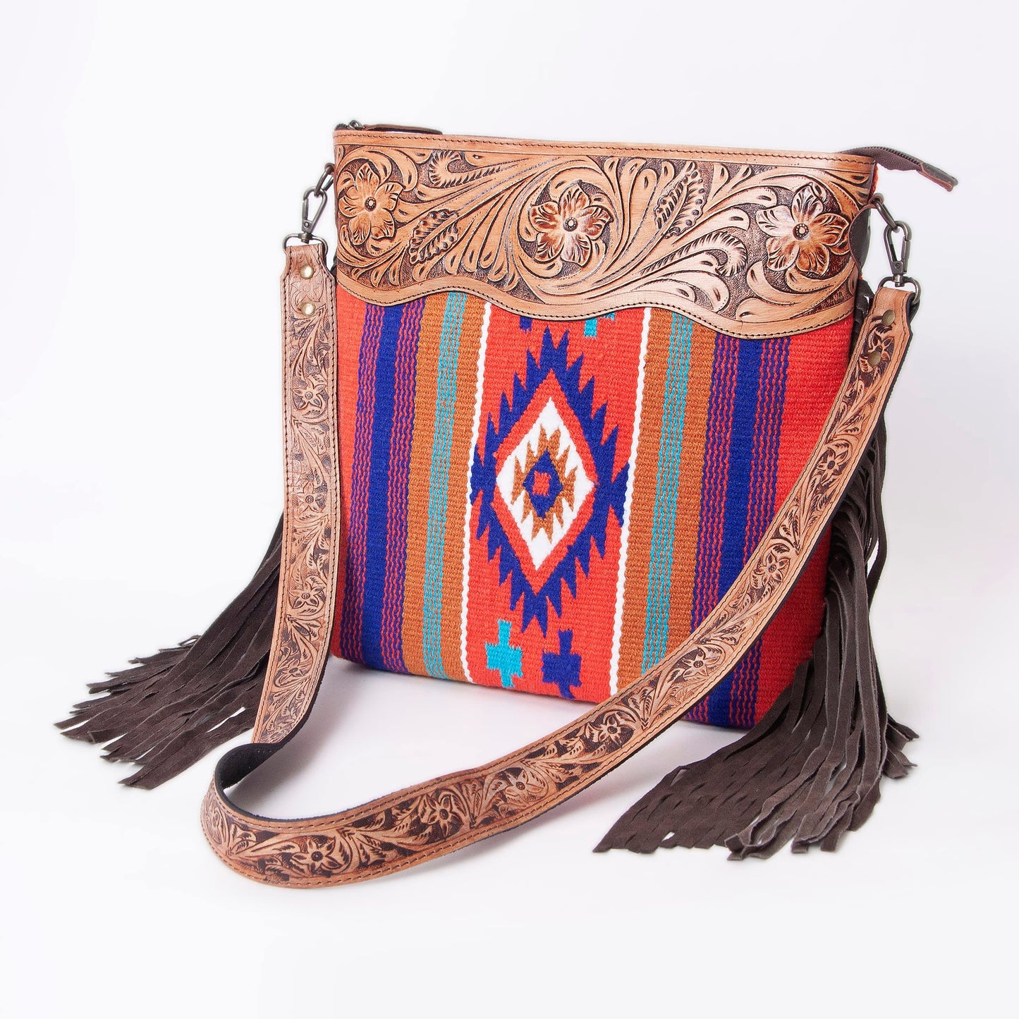 Women Natural Cowhide Leather Crossbody Bag