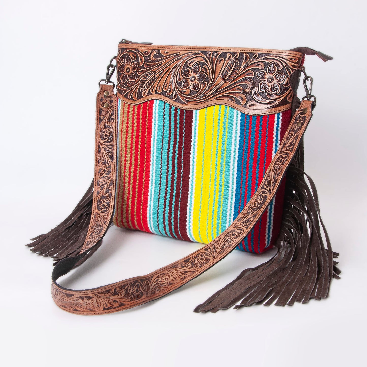 Women Natural Cowhide Leather Crossbody Bag