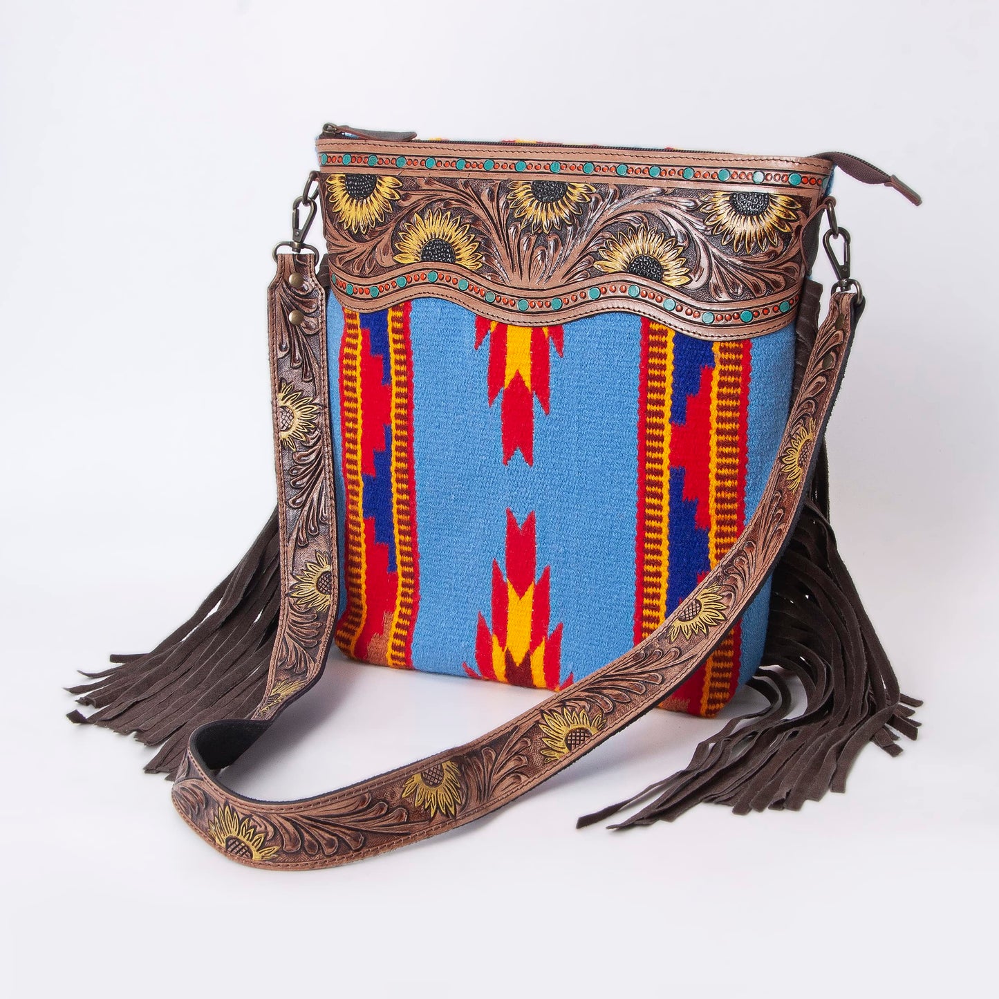 Women Natural Cowhide Leather Crossbody Bag