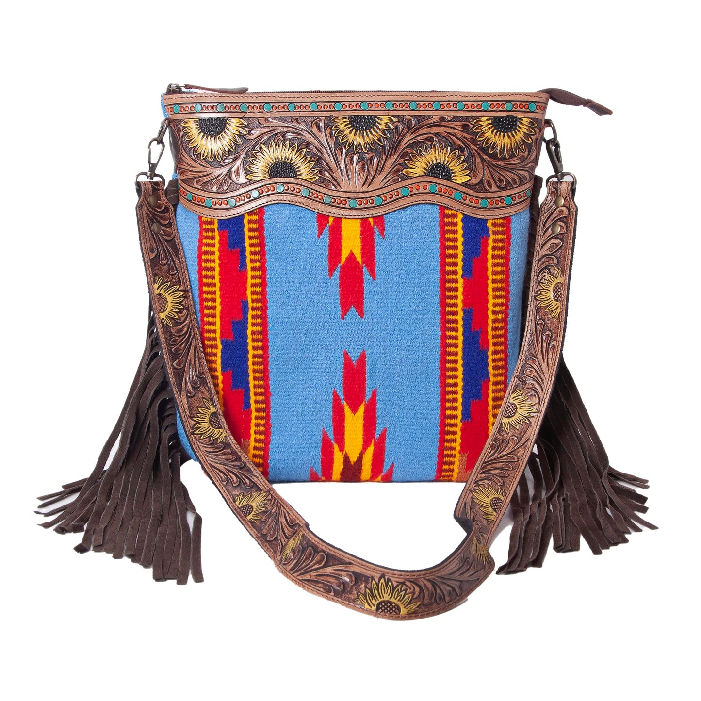 Women Natural Cowhide Leather Crossbody Bag
