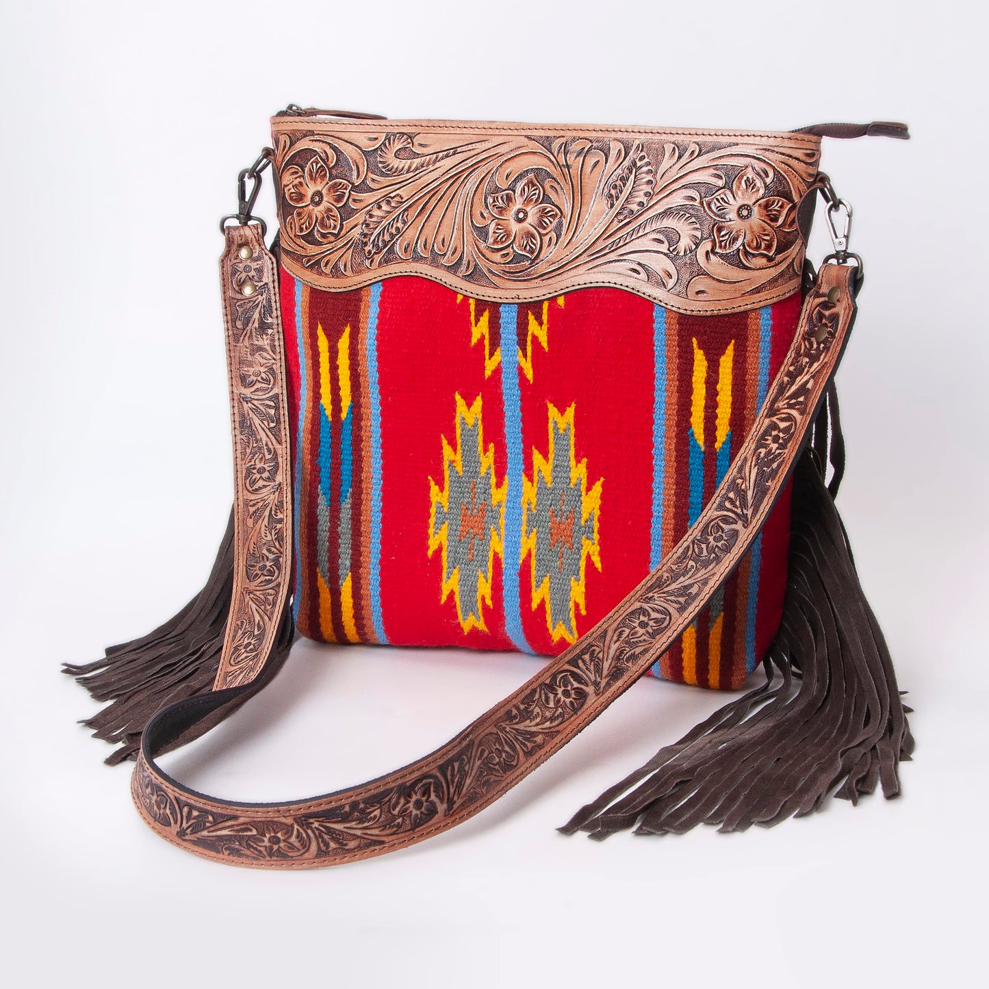Women Natural Cowhide Leather Crossbody Bag