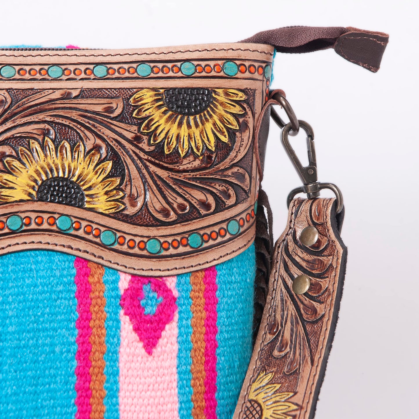 Women Natural Cowhide Leather Crossbody Bag