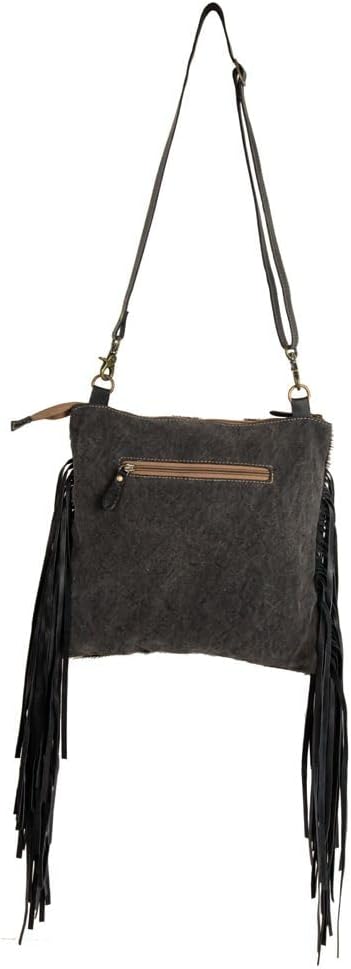 Myra Bag Cowhide Purse - Tumbleweed Trail Fringed Hand-Tooled