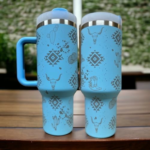 Western Engraved 40oz Tumbler