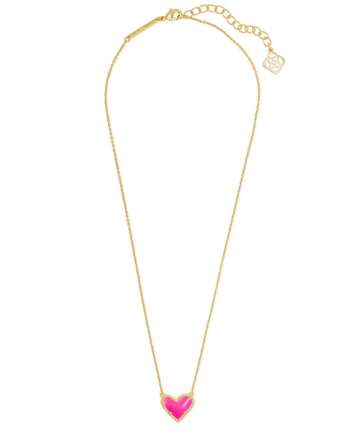 Kendra Scott Ari Heart Adjustable Length Pendant Necklace