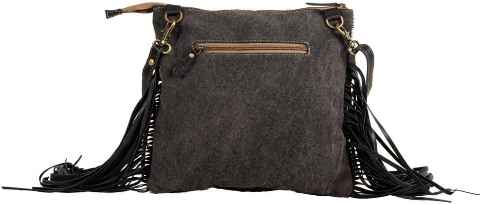 Myra Bag Cowhide Purse - Tumbleweed Trail Fringed Hand-Tooled