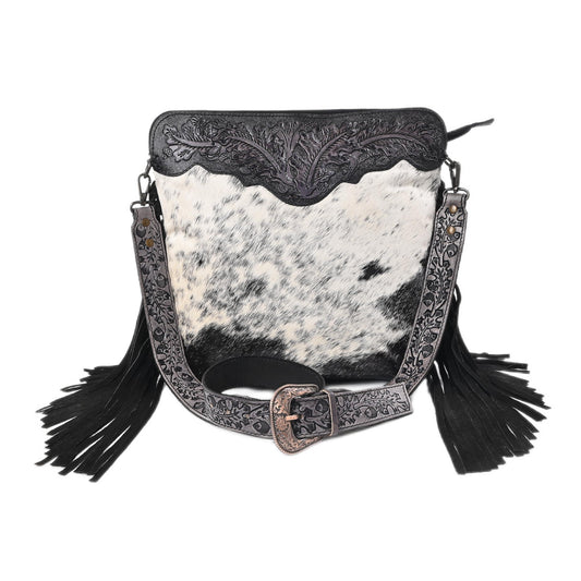Women’s Cowhide Hairon Leather Crossbody Shoulder Bag